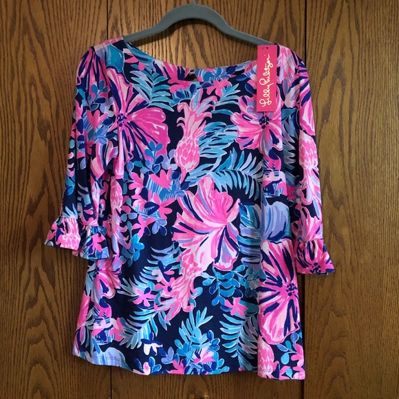 lilly pulitzer waverly ruffle top